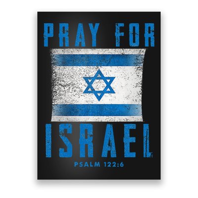 Pray for Israel Psalm 122 6 Israel Flag Poster