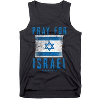 Pray for Israel Psalm 122 6 Israel Flag Tank Top