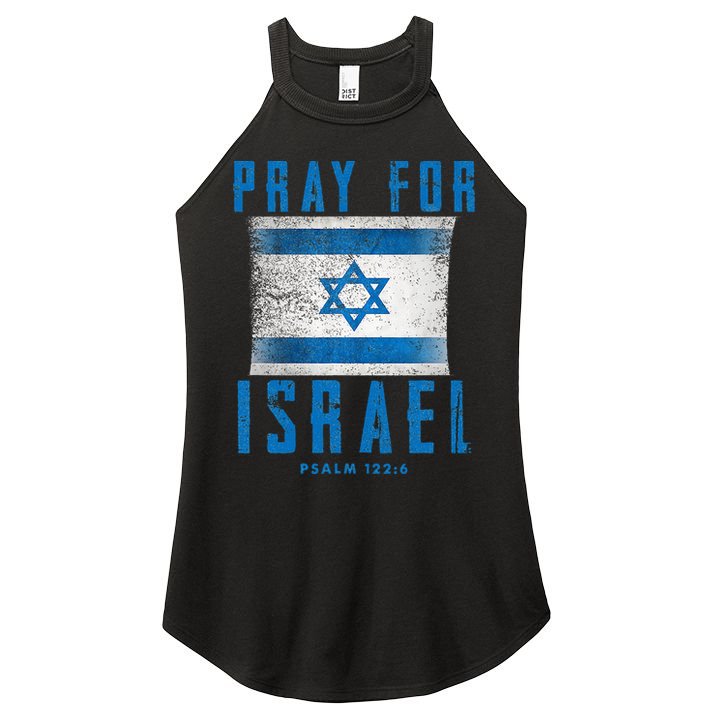 Pray for Israel Psalm 122 6 Israel Flag Women's Perfect Tri Rocker Tank