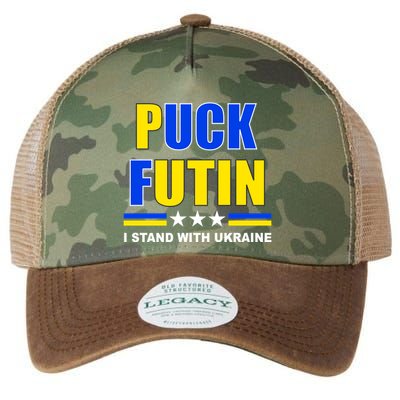 Puck Futin I Stand With Ukraine Legacy Tie Dye Trucker Hat