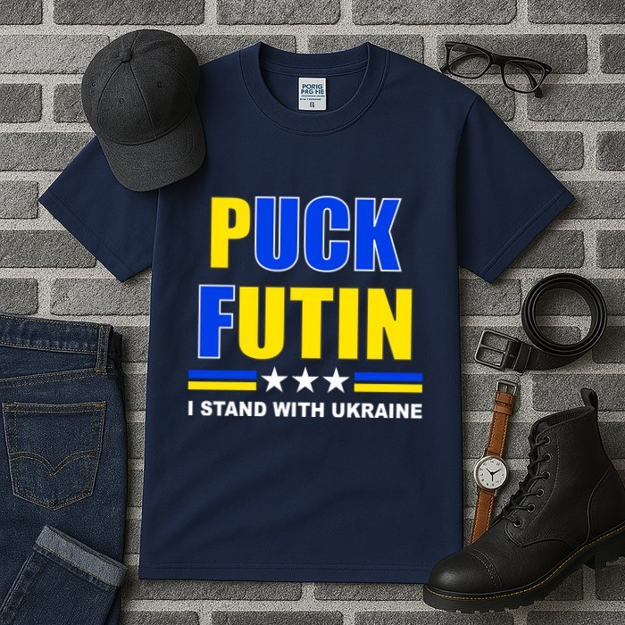 Puck Futin I Stand With Ukraine Tall T-Shirt