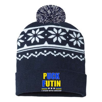 Puck Futin I Stand With Ukraine USA-Made Snowflake Beanie