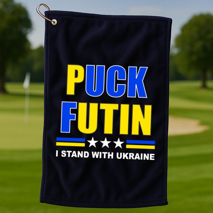 Puck Futin I Stand With Ukraine Golf Towel