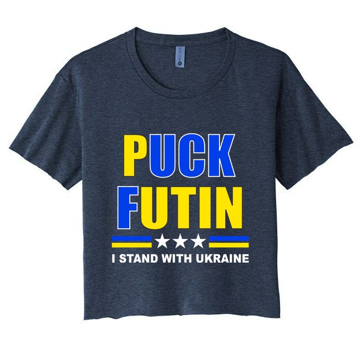 Puck Futin I Stand With Ukraine Crop Top