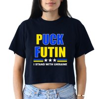 Puck Futin I Stand With Ukraine Crop Top