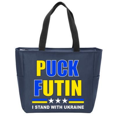 Puck Futin I Stand With Ukraine Zip Tote Bag