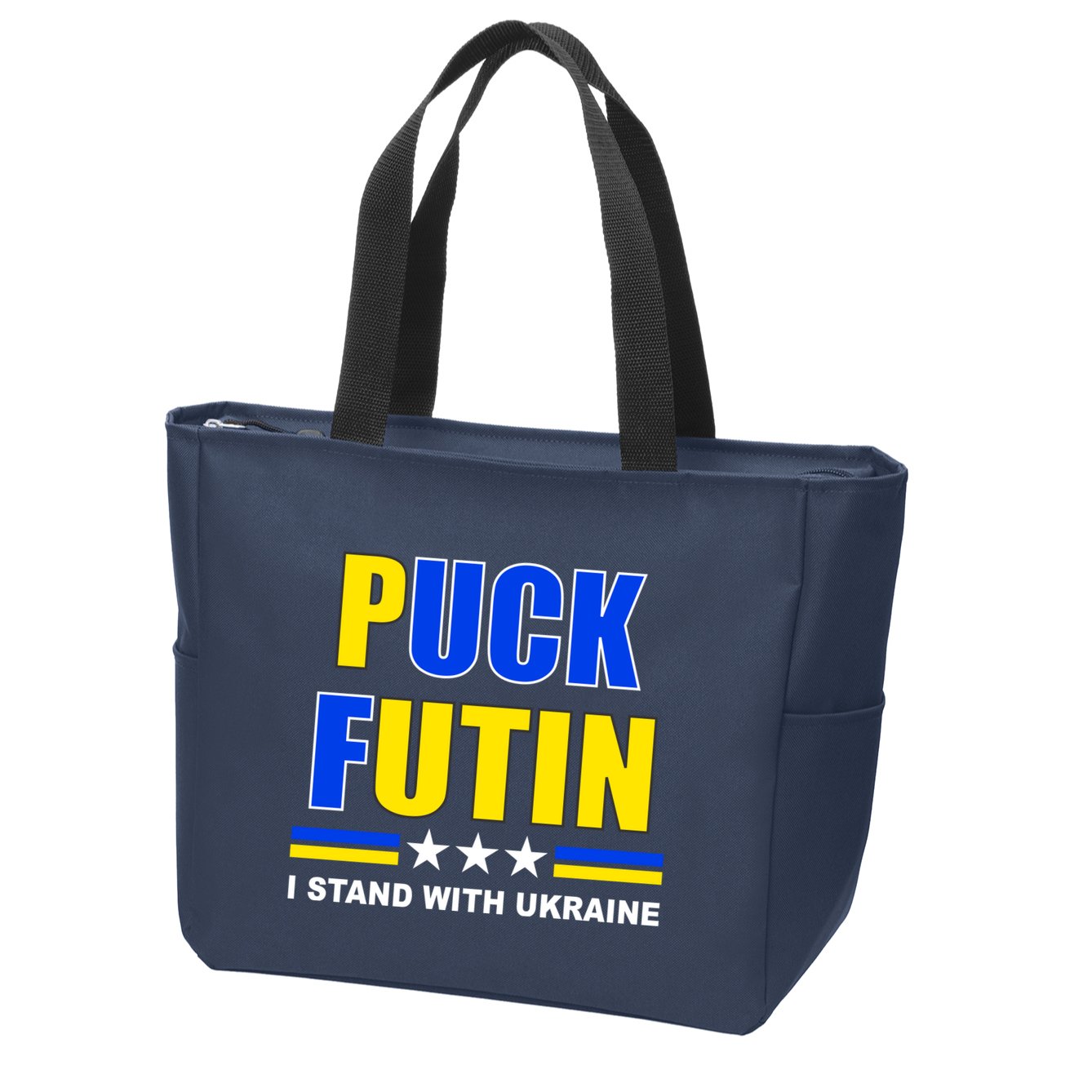 Puck Futin I Stand With Ukraine Zip Tote Bag