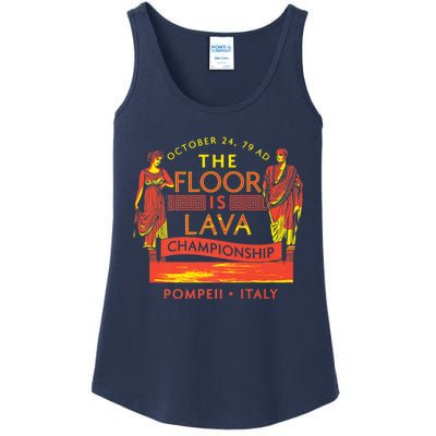 Pompeii Floor Is Lava Championship Natural Disaster Italy Ladies Essential Tank