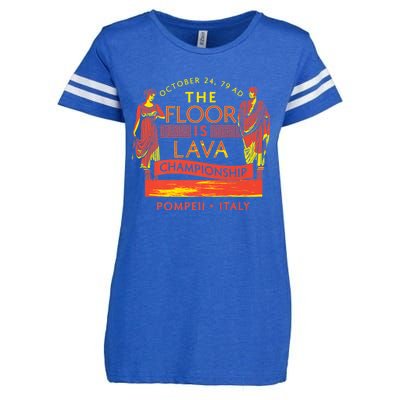 Pompeii Floor Is Lava Championship Natural Disaster Italy Enza Ladies Jersey Football T-Shirt