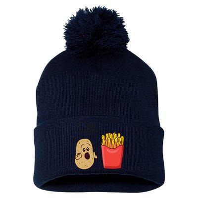 Potatoes Fries Is That You Bro Funny Potatoes Pom Pom 12in Knit Beanie