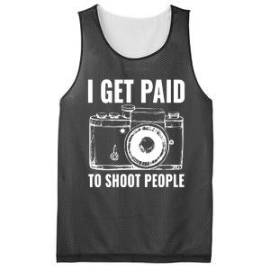 Photography Funny I Get Paid To Shoot People Mesh Reversible Basketball Jersey Tank