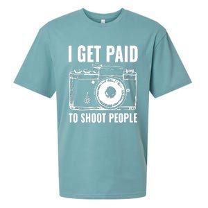 Photography Funny I Get Paid To Shoot People Sueded Cloud Jersey T-Shirt