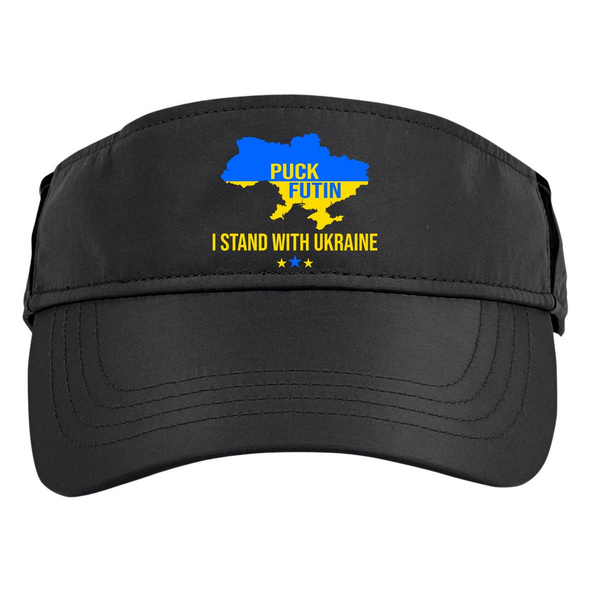 Puck Futin I Stand With Ukraine Support Flag Adult Drive Performance Visor