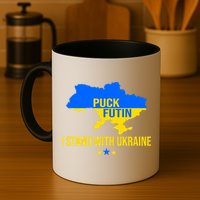Puck Futin I Stand With Ukraine Support Flag Mug