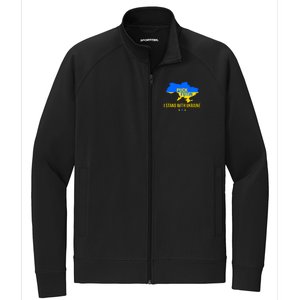 Puck Futin I Stand With Ukraine Support Flag Stretch Full-Zip Cadet Jacket