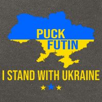 Puck Futin I Stand With Ukraine Support Flag Cotton Canvas Backpack