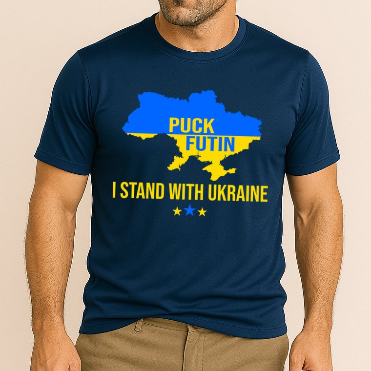 Puck Futin I Stand With Ukraine Support Flag Performance Shirt