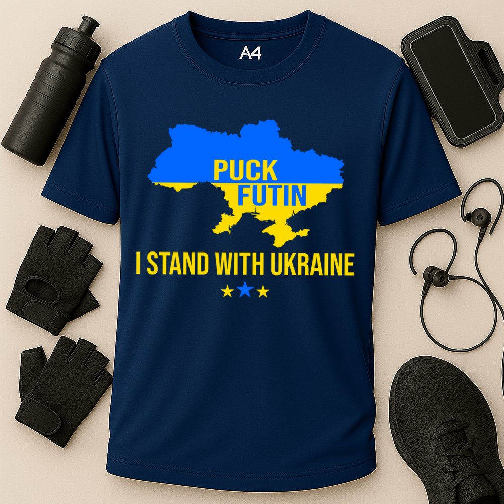 Puck Futin I Stand With Ukraine Support Flag Performance Shirt