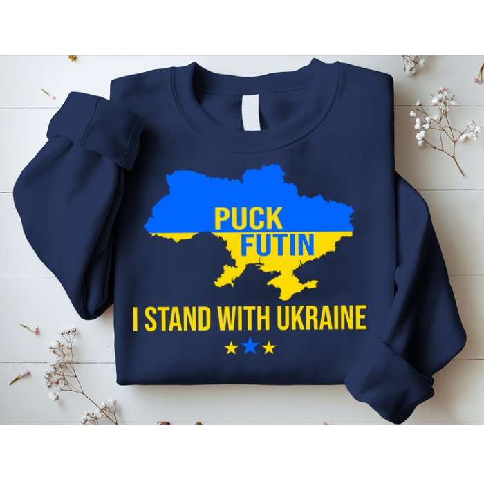 Puck Futin I Stand With Ukraine Support Flag Sweatshirt