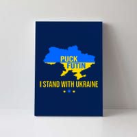 Puck Futin I Stand With Ukraine Support Flag Canvas