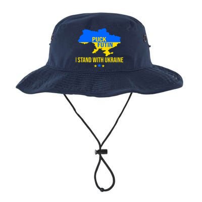 Puck Futin I Stand With Ukraine Support Flag Bucket Hat