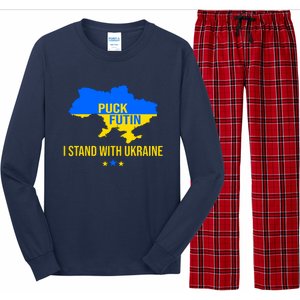 Puck Futin I Stand With Ukraine Support Flag Long Sleeve Pajama Set