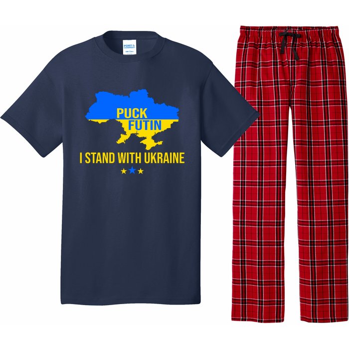 Puck Futin I Stand With Ukraine Support Flag Pajama Set