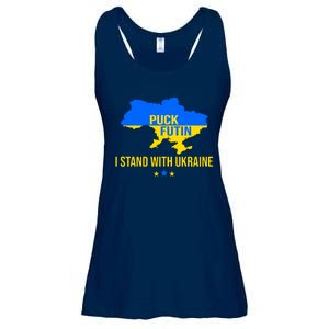 Puck Futin I Stand With Ukraine Support Flag Ladies Essential Flowy Tank