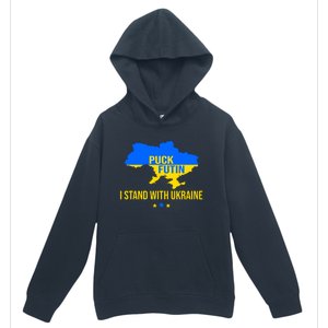 Puck Futin I Stand With Ukraine Support Flag Urban Pullover Hoodie