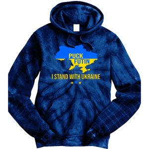 Puck Futin I Stand With Ukraine Support Flag Tie Dye Hoodie