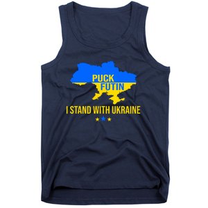 Puck Futin I Stand With Ukraine Support Flag Tank Top