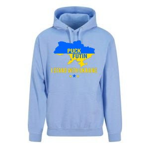 Puck Futin I Stand With Ukraine Support Flag Unisex Surf Hoodie