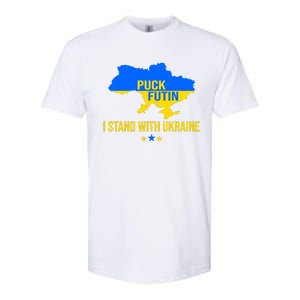 Puck Futin I Stand With Ukraine Support Flag Softstyle CVC T-Shirt