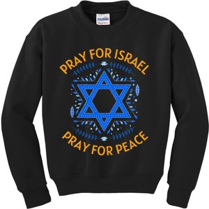 Pray For Israel Peace Kids Sweatshirt