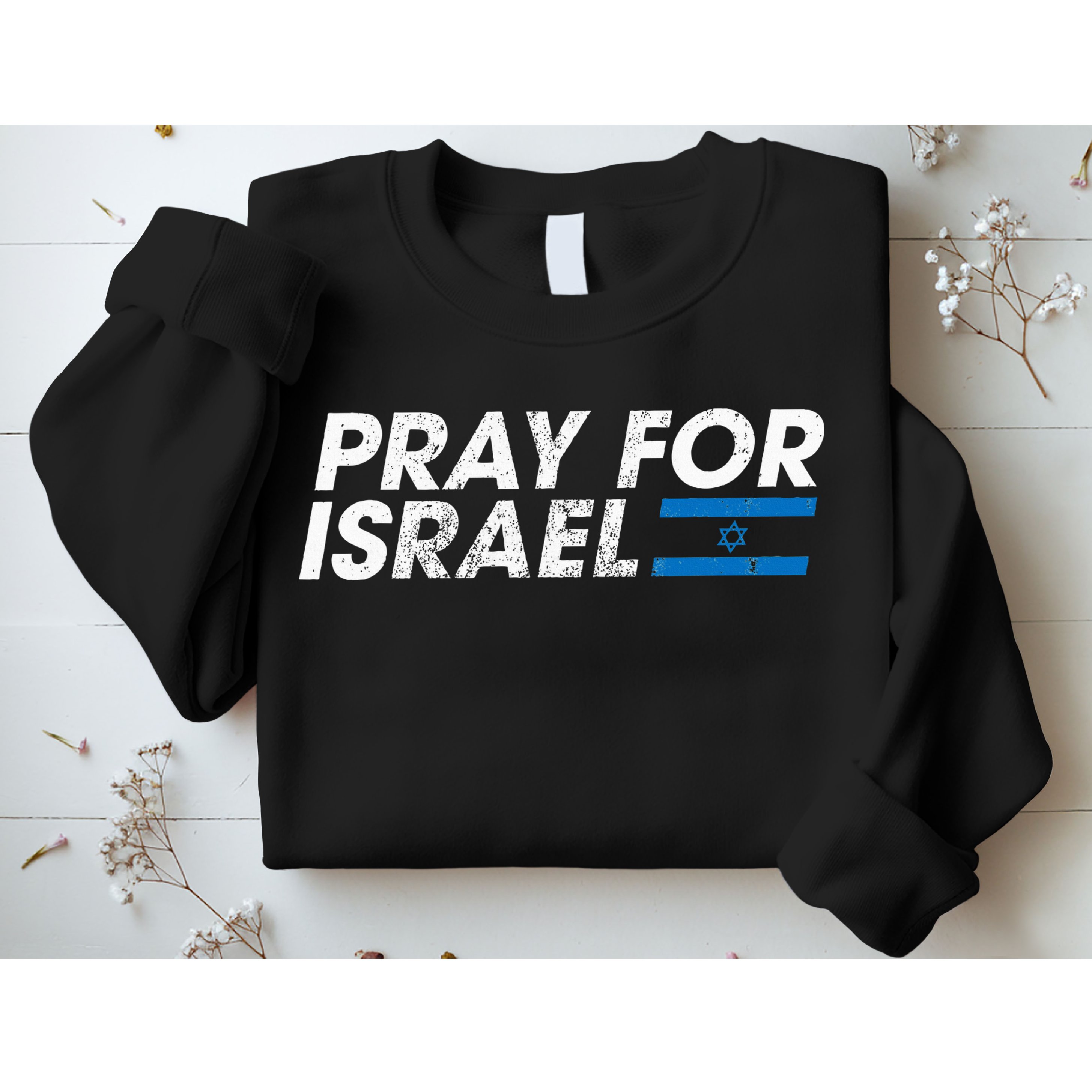Pray for Israel Psalm 122 6 Israel Flag Christian Inspiring Sweatshirt