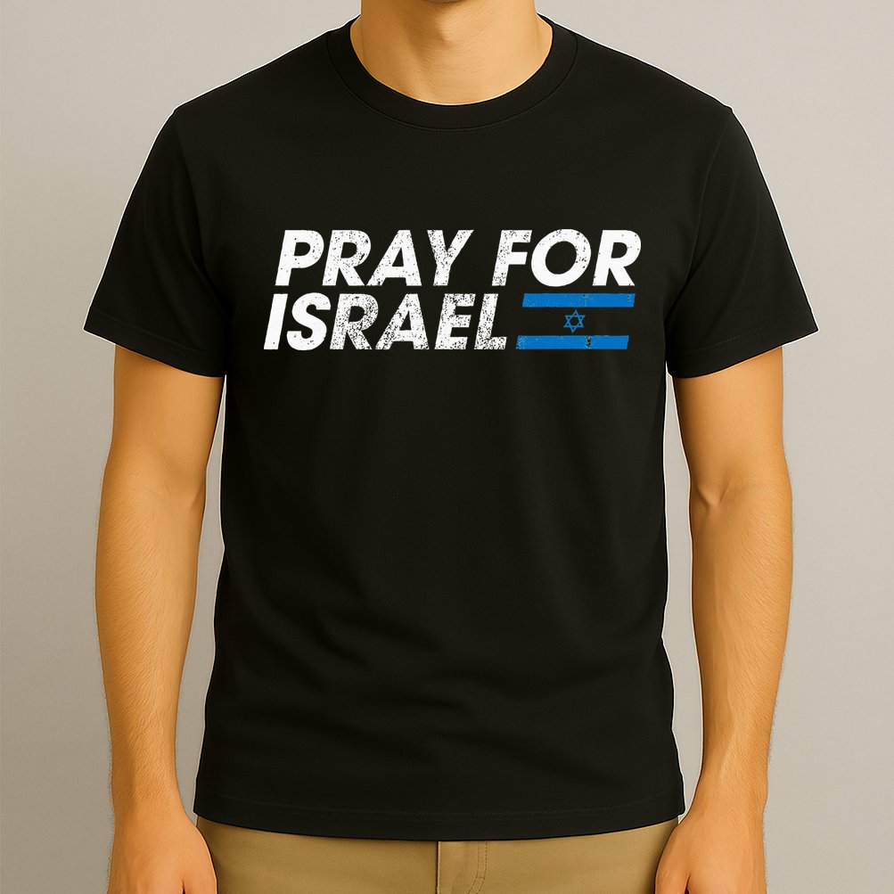 Pray for Israel Psalm 122 6 Israel Flag Christian Inspiring T-Shirt