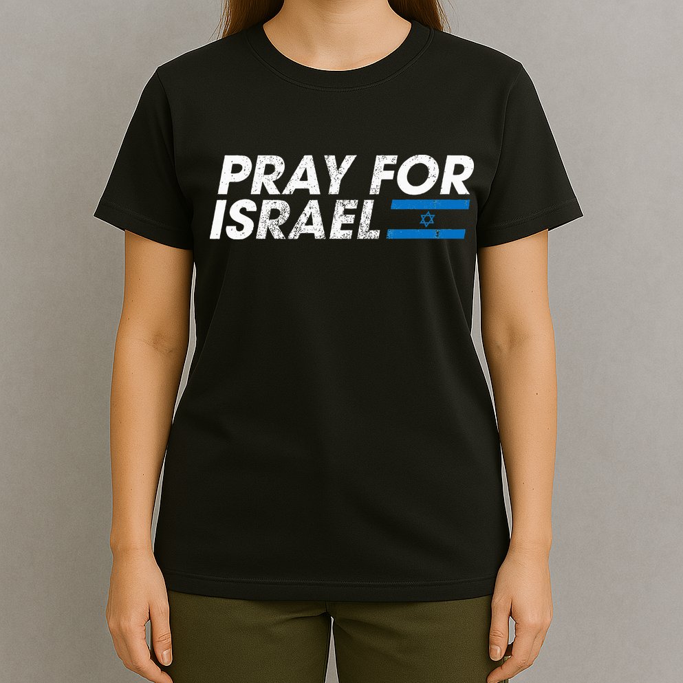 Pray for Israel Psalm 122 6 Israel Flag Christian Inspiring T-Shirt