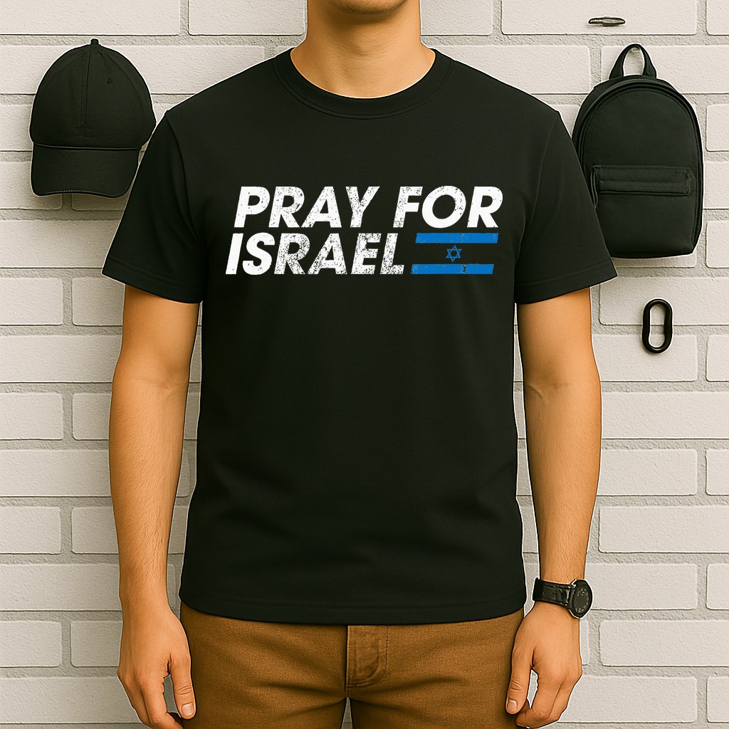 Pray for Israel Psalm 122 6 Israel Flag Christian Inspiring T-Shirt
