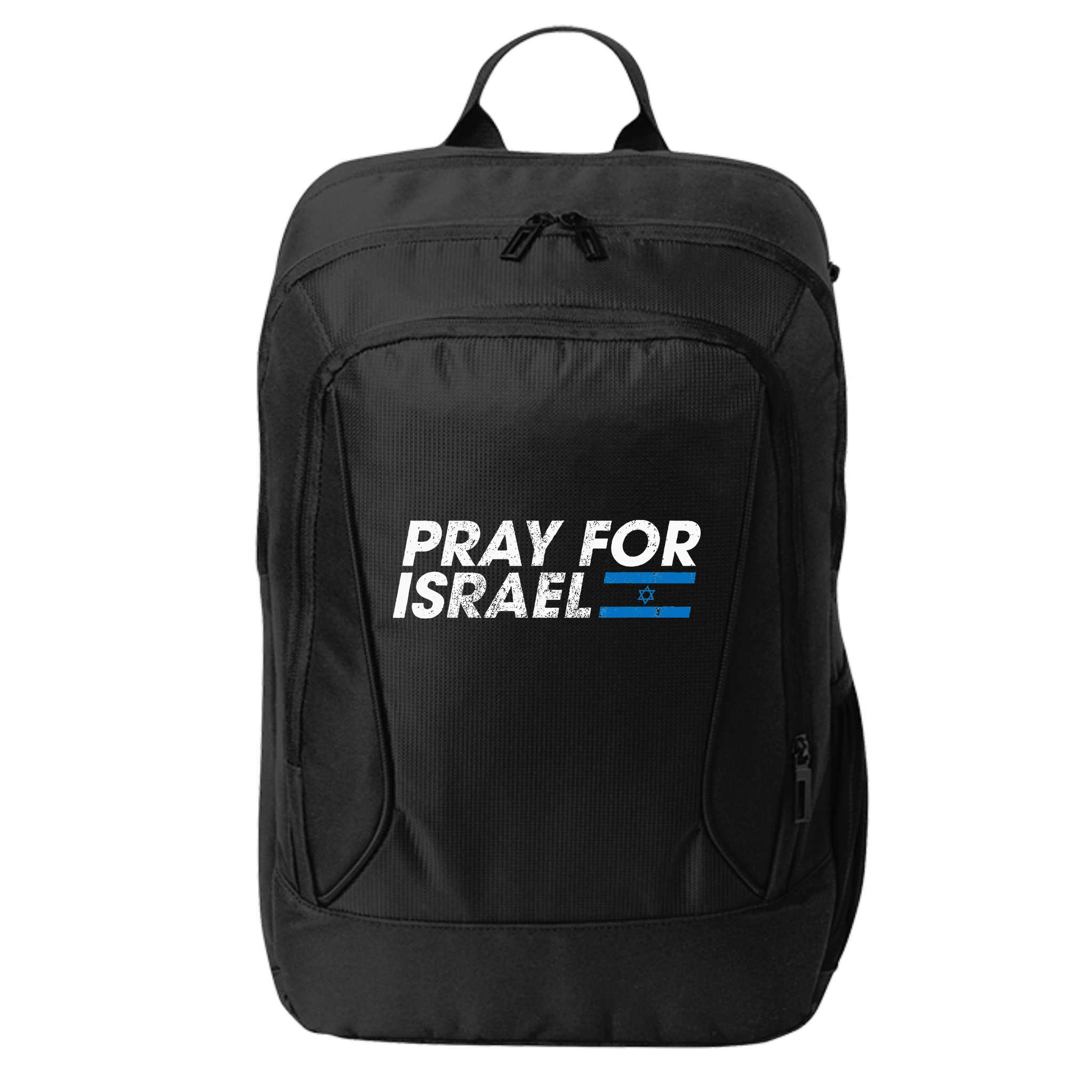 Pray for Israel Psalm 122 6 Israel Flag Christian Inspiring City Backpack