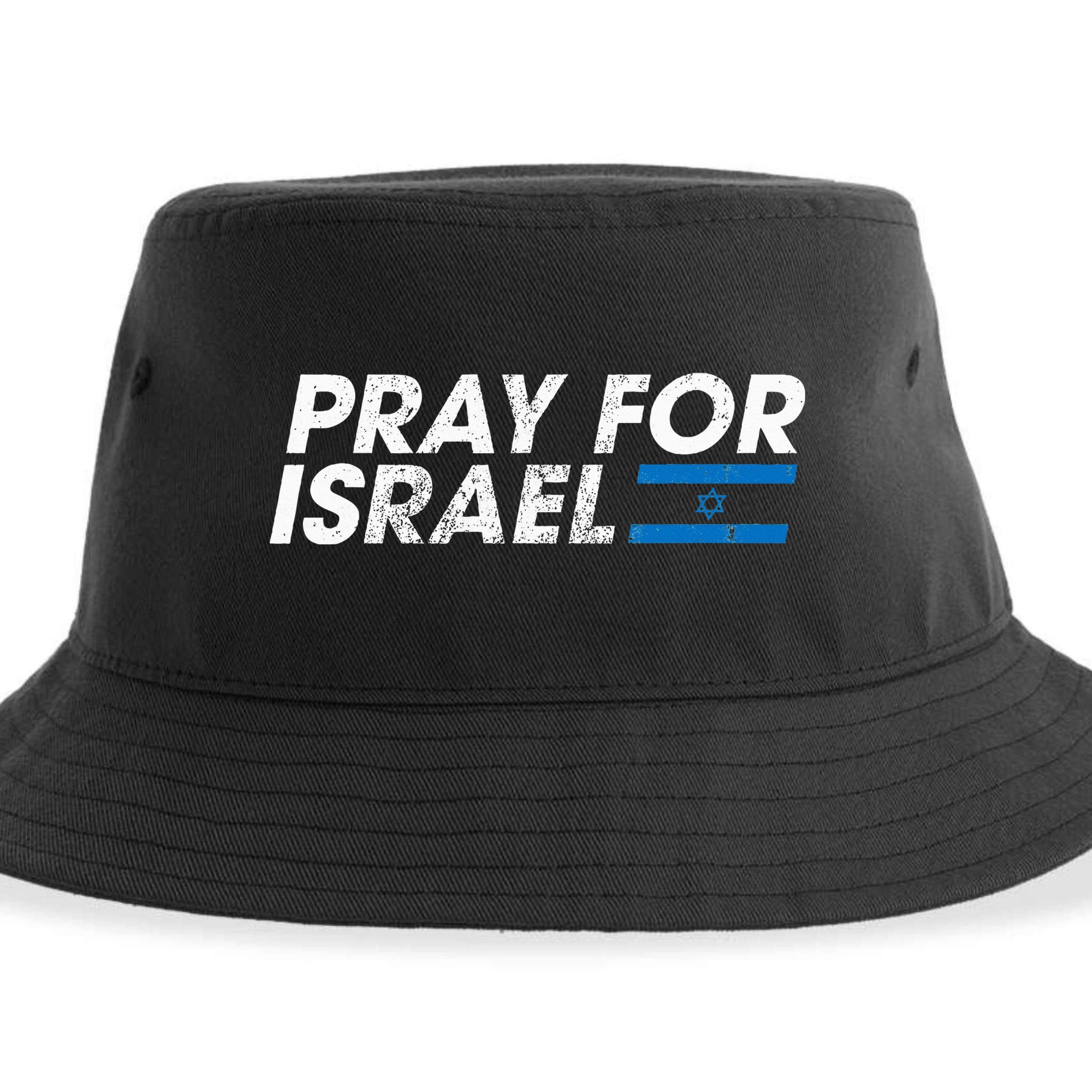 Pray for Israel Psalm 122 6 Israel Flag Christian Inspiring Sustainable Bucket Hat