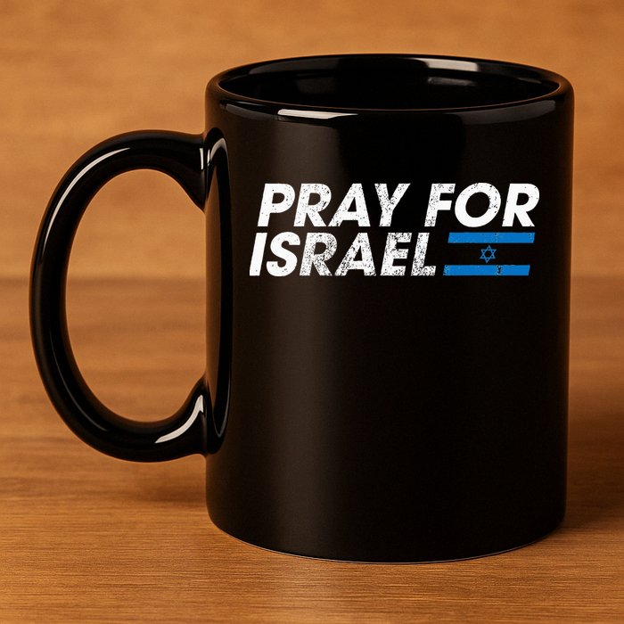 Pray for Israel Psalm 122 6 Israel Flag Christian Inspiring 11oz C Handle Ceramic Mug
