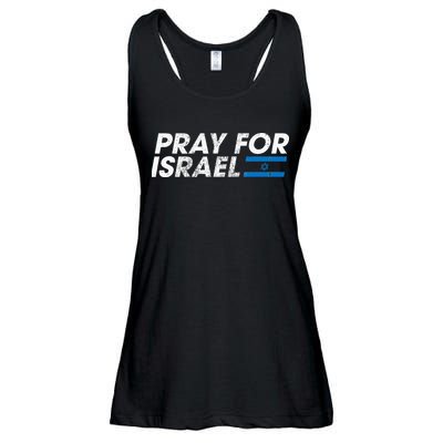 Pray for Israel Psalm 122 6 Israel Flag Christian Inspiring Ladies Essential Flowy Tank