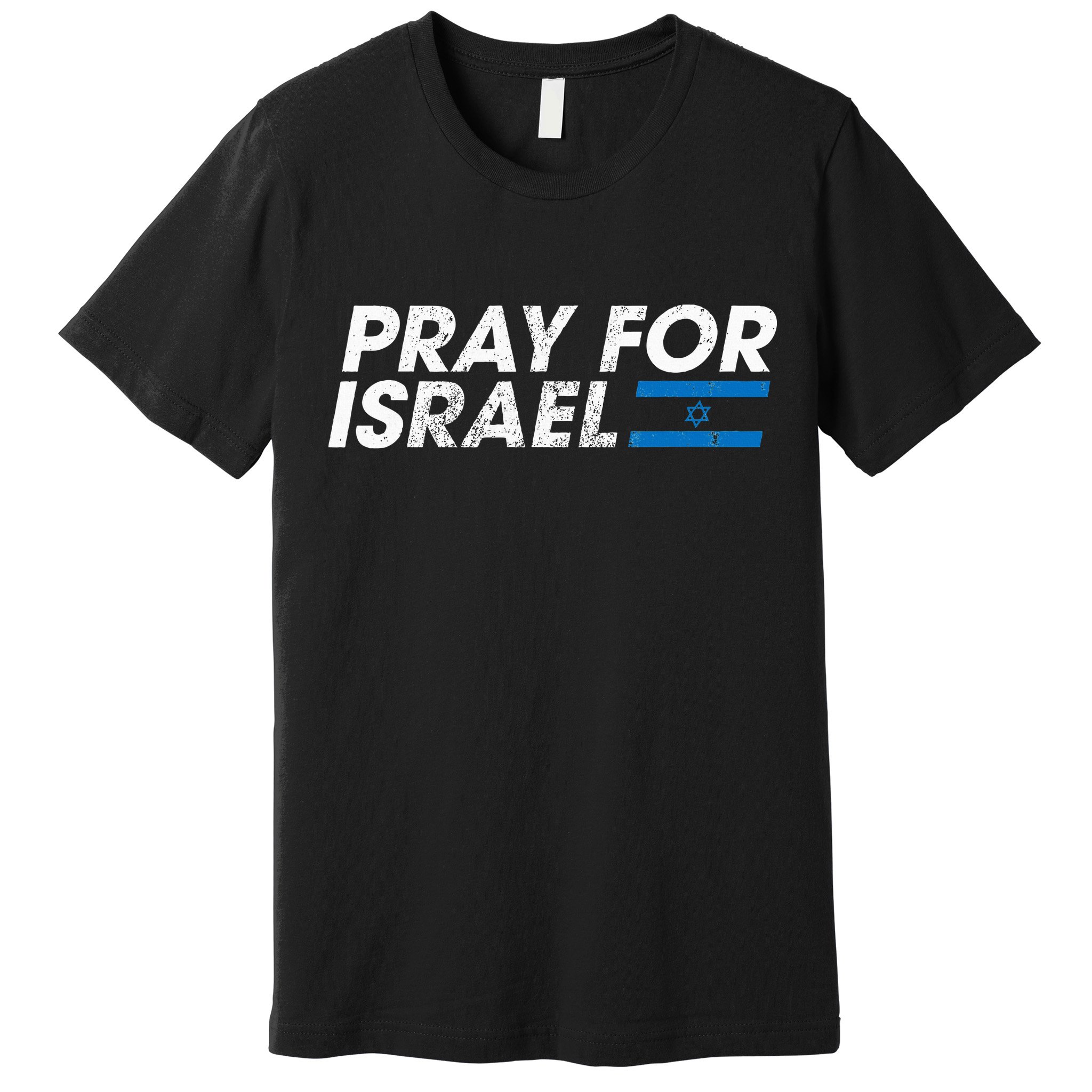 Pray for Israel Psalm 122 6 Israel Flag Christian Inspiring Premium T-Shirt