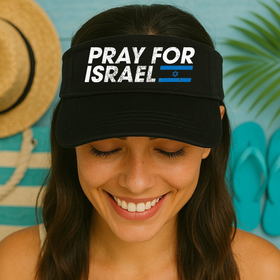 Pray for Israel Psalm 122 6 Israel Flag Christian Inspiring Visor