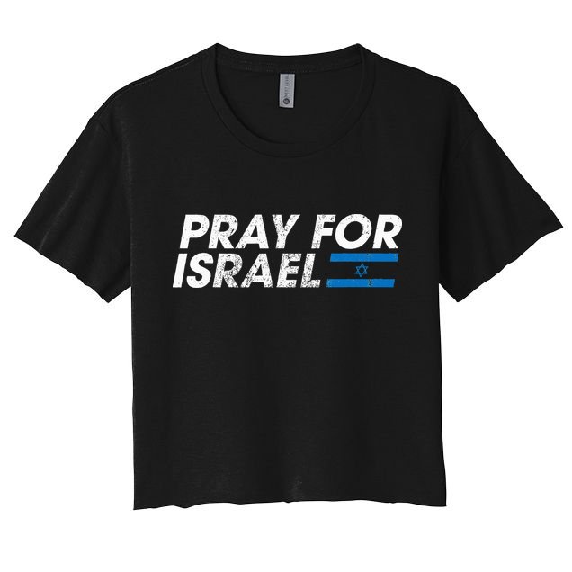 Pray for Israel Psalm 122 6 Israel Flag Christian Inspiring Crop Top