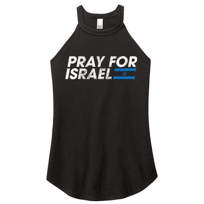 Pray for Israel Psalm 122 6 Israel Flag Christian Inspiring Women's Perfect Tri Rocker Tank