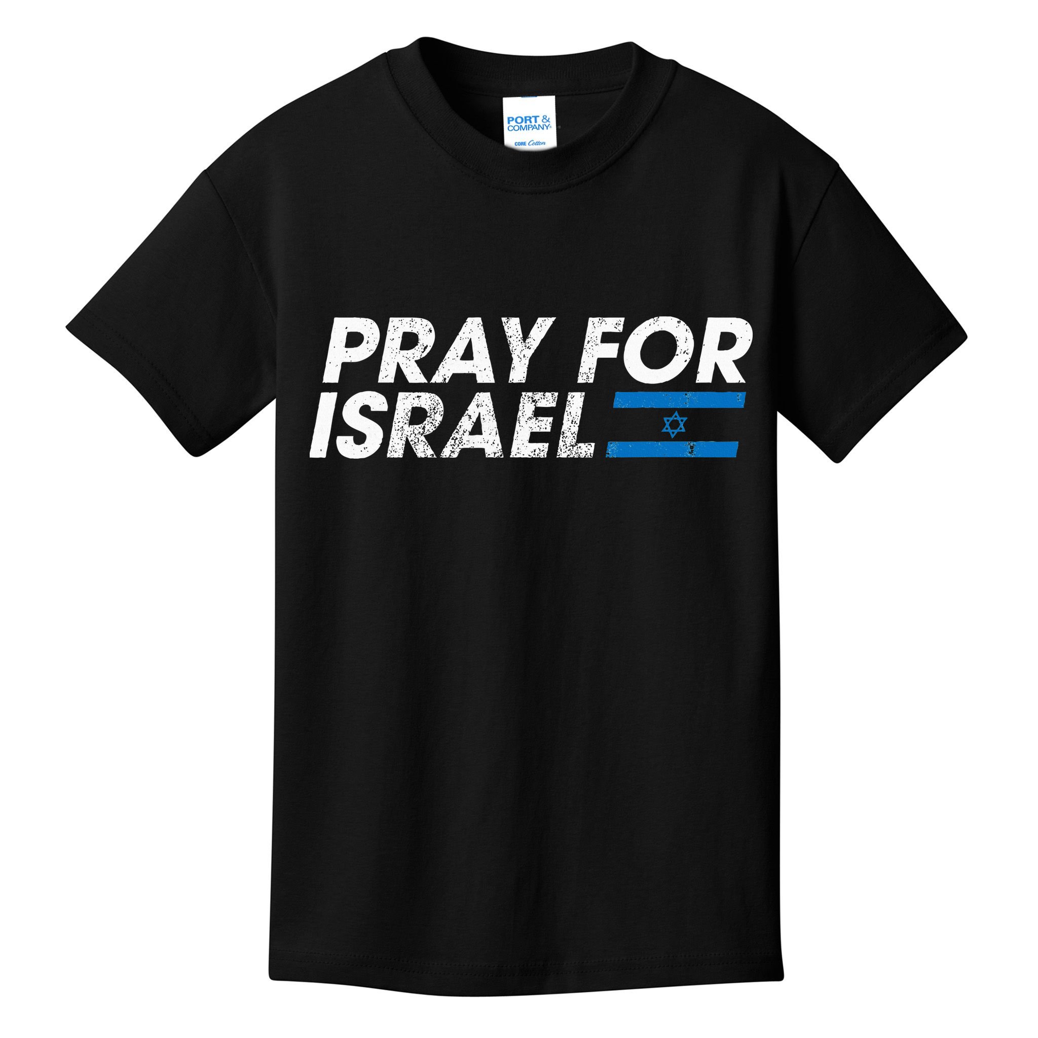 Pray for Israel Psalm 122 6 Israel Flag Christian Inspiring Kids T-Shirt