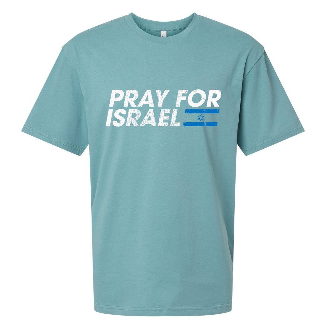 Pray for Israel Psalm 122 6 Israel Flag Christian Inspiring Sueded Cloud Jersey T-Shirt