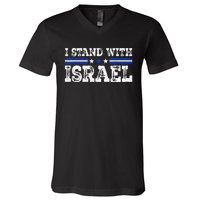 Pray For Israel I Stand With Israel Jewish Heritage Israeli V-Neck T-Shirt