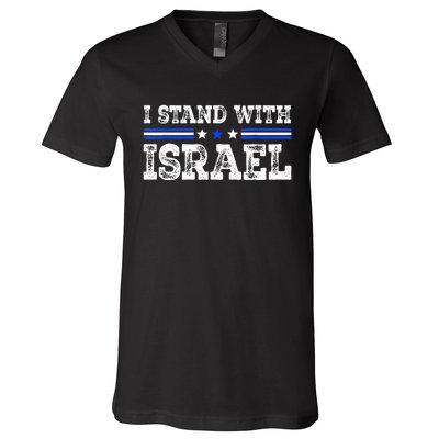 Pray For Israel I Stand With Israel Jewish Heritage Israeli V-Neck T-Shirt